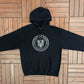 University of Waterloo Graphic Hoodie | Size Large | Vintage 2000s Canadian College Black Sweater |