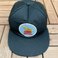 Honda Motorsports Stitched Graphic Hat | Snap Back | Vintage 1990s Promotional Black Trucker Cap |