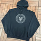 University of Waterloo Graphic Hoodie | Size Large | Vintage 2000s Canadian College Black Sweater |