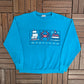 Maryland Tourist Attractions Graphic Crewneck | Size X-Large | Vintage 1990s Promotional Blue Sweater |