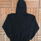 University of Waterloo Graphic Hoodie | Size Large | Vintage 2000s Canadian College Black Sweater |