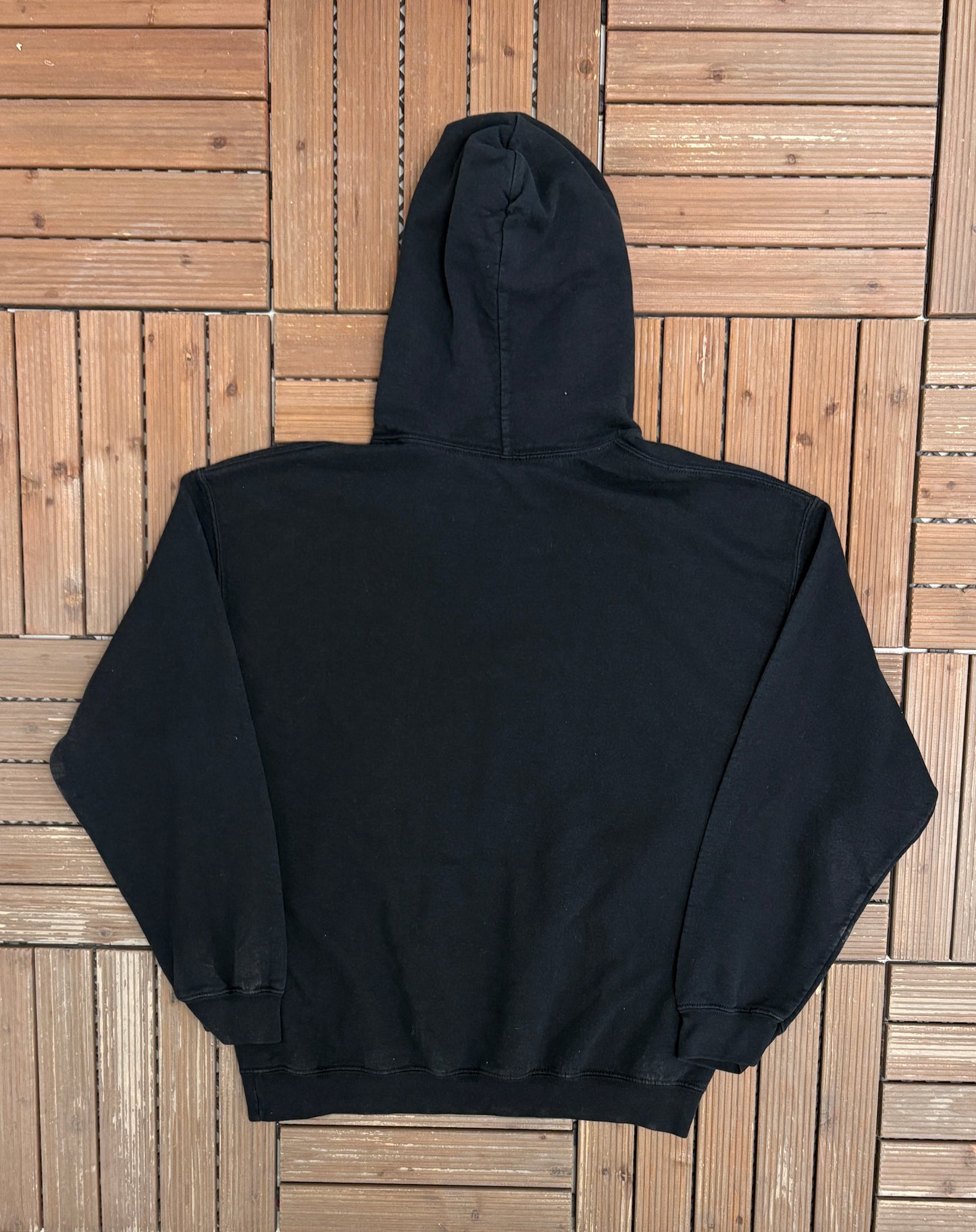University of Waterloo Graphic Hoodie | Size Large | Vintage 2000s Canadian College Black Sweater |