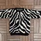 Abstract Pattern Knit Sweater | Size Small | Vintage 1990s Knit Black Sweatshirt |