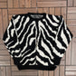 Abstract Pattern Knit Sweater | Size Small | Vintage 1990s Knit Black Sweatshirt |
