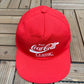 Enjoy Coca-Cola Classic Graphic Hat | Snap Back | Vintage 1990s Promotional Red Cap |