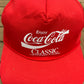 Enjoy Coca-Cola Classic Graphic Hat | Snap Back | Vintage 1990s Promotional Red Cap |