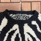 Abstract Pattern Knit Sweater | Size Small | Vintage 1990s Knit Black Sweatshirt |