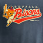 Buffalo Bisons Graphic Crewneck | Size Small | Vintage 1990s MiLB Baseball Blue Sweater |
