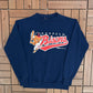 Buffalo Bisons Graphic Crewneck | Size Small | Vintage 1990s MiLB Baseball Blue Sweater |