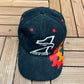 Eagle One Mark Martin Graphic Hat | Strap Back | Vintage 1990s NASCAR Racing Black Cap |