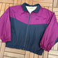 Avia Activewear Embroidered Windbreaker | Size X-Large | Vintage 1990s Purple Zip Up Windbreaker |