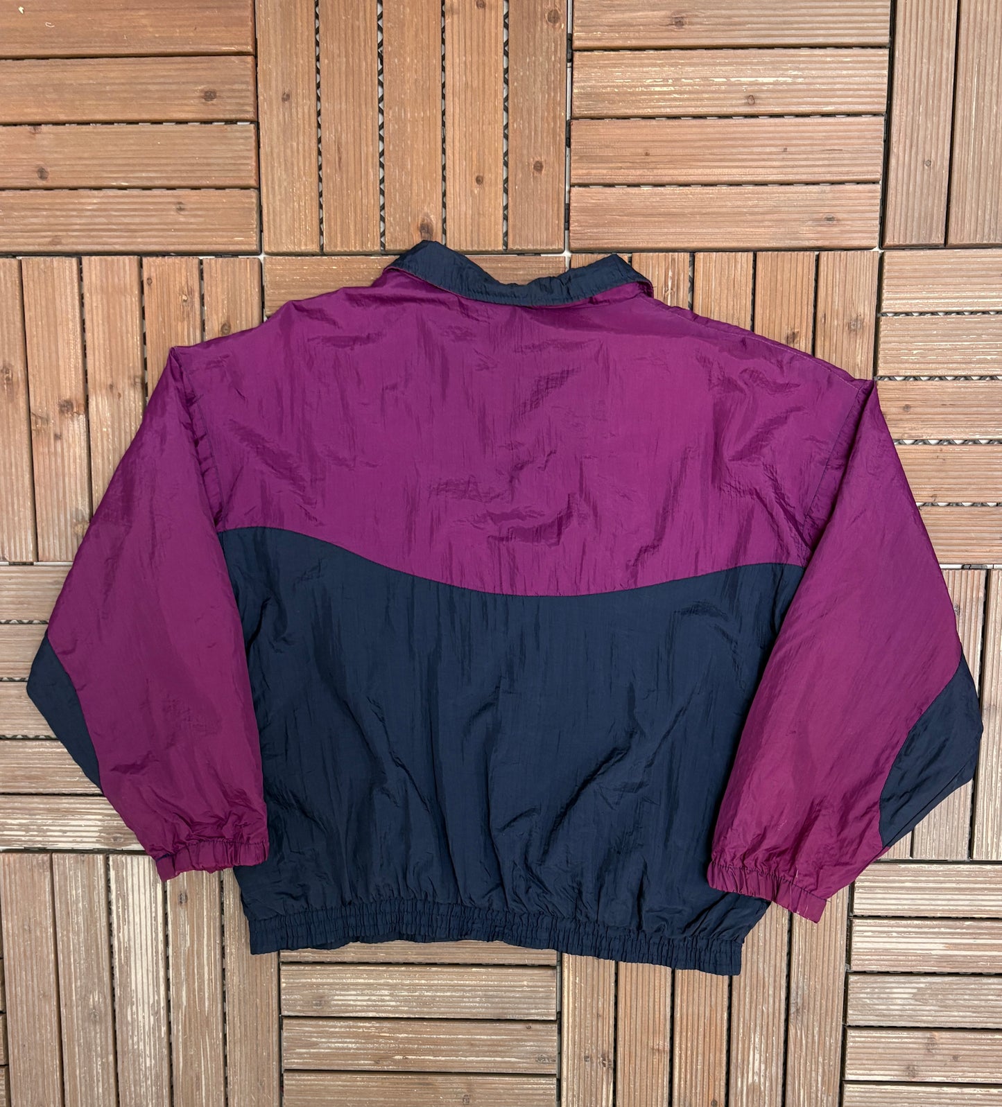 Avia Activewear Embroidered Windbreaker | Size X-Large | Vintage 1990s Purple Zip Up Windbreaker |