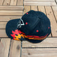 Eagle One Mark Martin Graphic Hat | Strap Back | Vintage 1990s NASCAR Racing Black Cap |