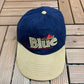 Labatt Blue Embroidered Graphic Hat | Leather Clasp Back | Vintage 1990s Promotional Blue Cap |