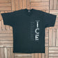 Labatt Ice Beer Graphic Tee | Size X-Large | Vintage 1990s Promotional Black T-Shirt |