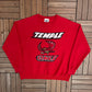 Temple Owls Graphic Crewneck | Size X-Large | Vintage 1990s College Red Sweater |