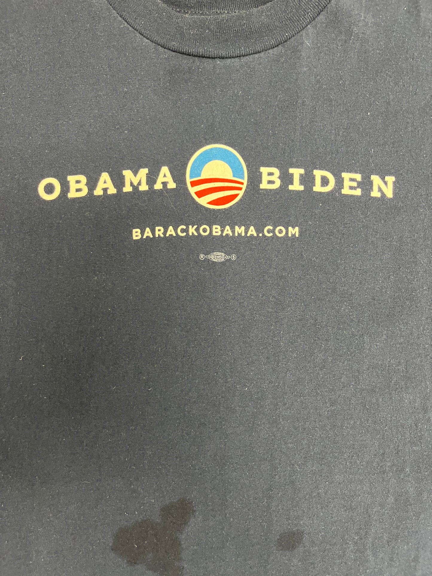 Barack Obama Joe Biden Graphic Tee | Size XX-Large | Vintage 2000s Democratic Promotional Blue T-Shirt |