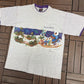 Alaska Scenic Wrap Around Graphic Tee | Size Large | Vintage 1990s Single Stitch Tourist Grey T-Shirt |