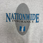 Nationwide Insurance Graphic Crewneck | Size X-Large | Vintage 1990s Company Promotional Grey Sweater |