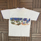 Alaska Scenic Wrap Around Graphic Tee | Size Large | Vintage 1990s Single Stitch Tourist Grey T-Shirt |