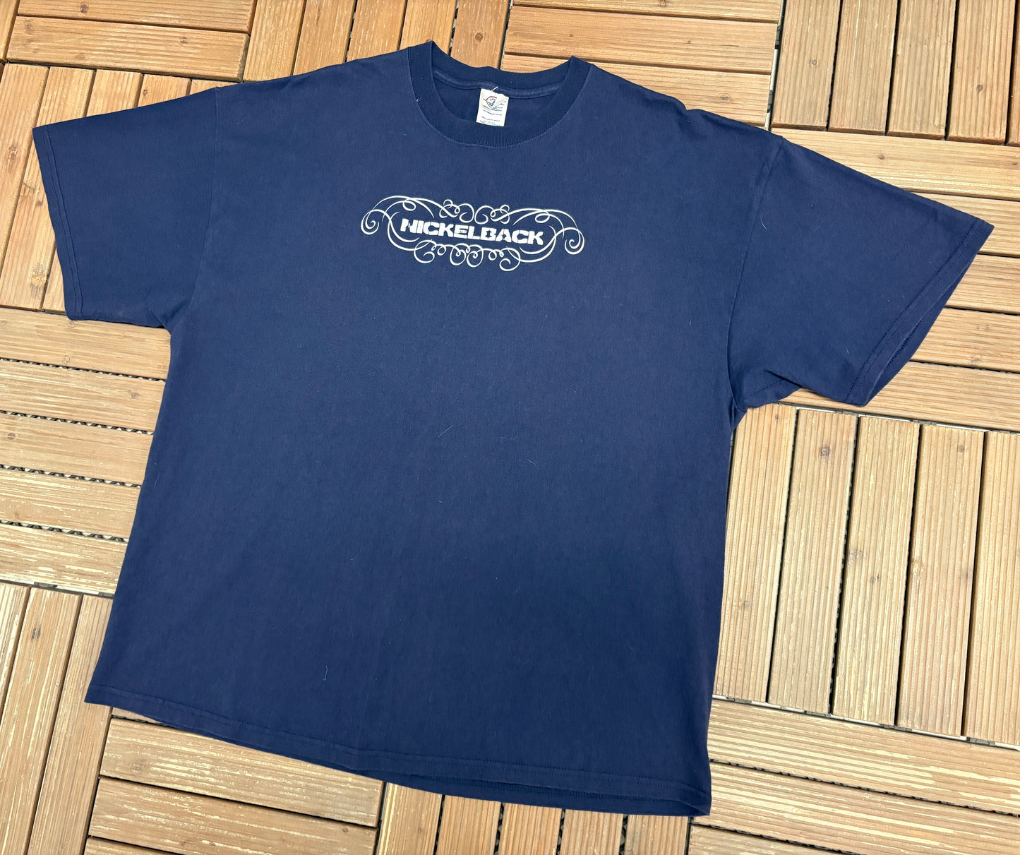 Nickelback 2005 Graphic Tee | Size XX-Large | Vintage 2000s Rock Band Blue T-Shirt |
