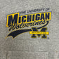 University of Michigan Wolverines Graphic Hoodie | Size Small | Vintage 1990s College Grey Sweatshirt |