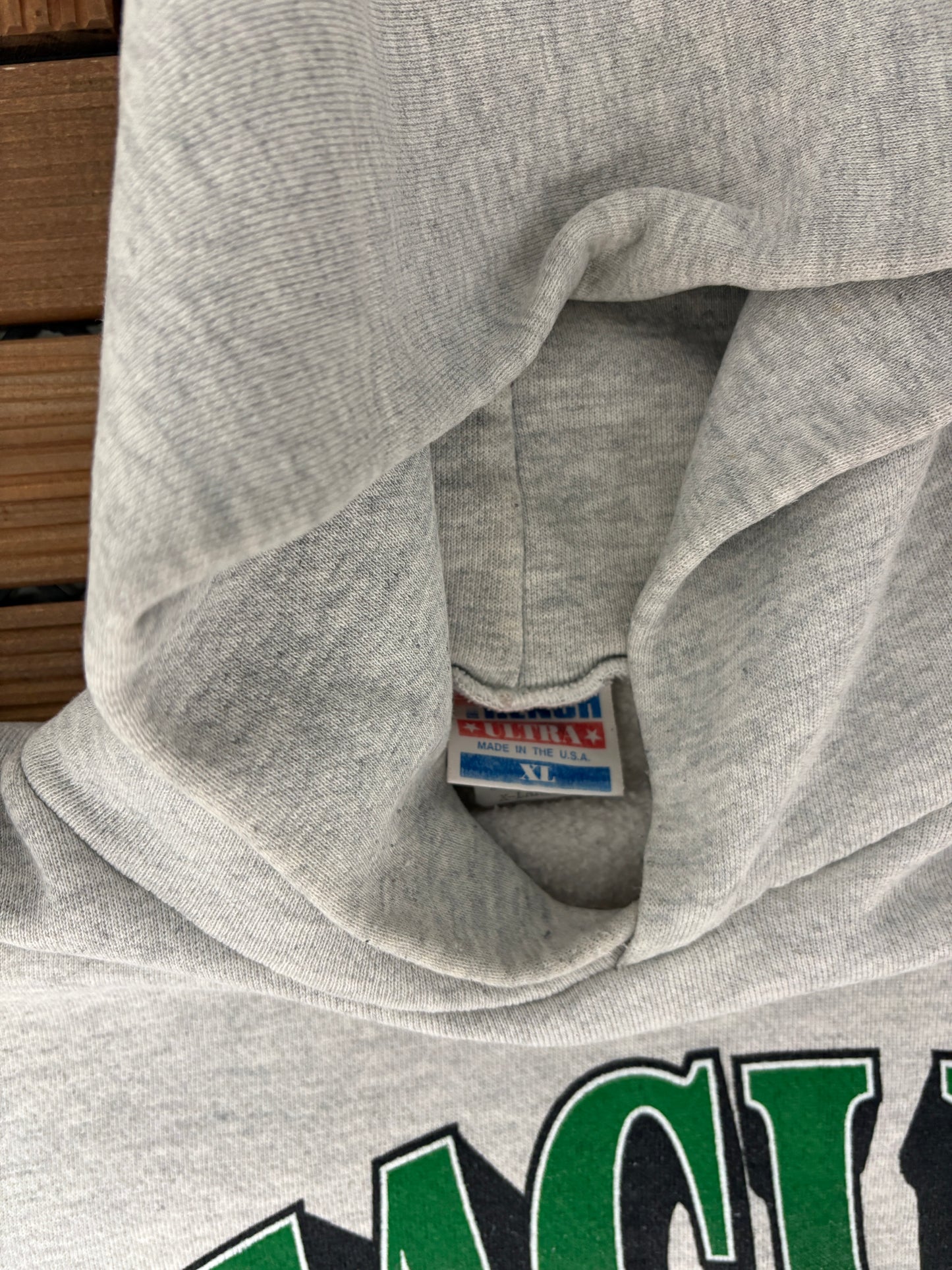 Philadelphia Eagles Graphic Hoodie | Size X-Large | Vintage 1990s NFL Football Grey Sweater |