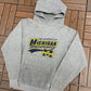 University of Michigan Wolverines Graphic Hoodie | Size Small | Vintage 1990s College Grey Sweatshirt |
