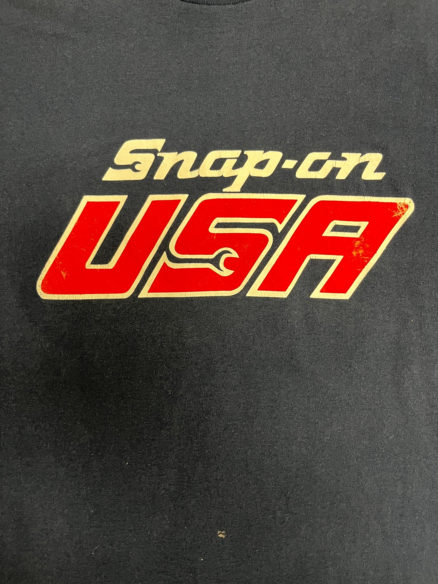 Snap-On USA Graphic Tee | Size Large | Vintage 1990s Promotional Blue T-Shirt |