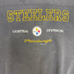 Pittsburgh Steelers Embroidered Graphic Crewneck | Size Large | Vintage 1990s Football Black Sweater |