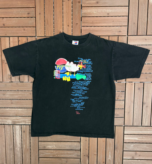 Pepsi Woodstock '94 Graphic Tee | Size X-Large | Vintage 1990s Music Festival Black T-Shirt |