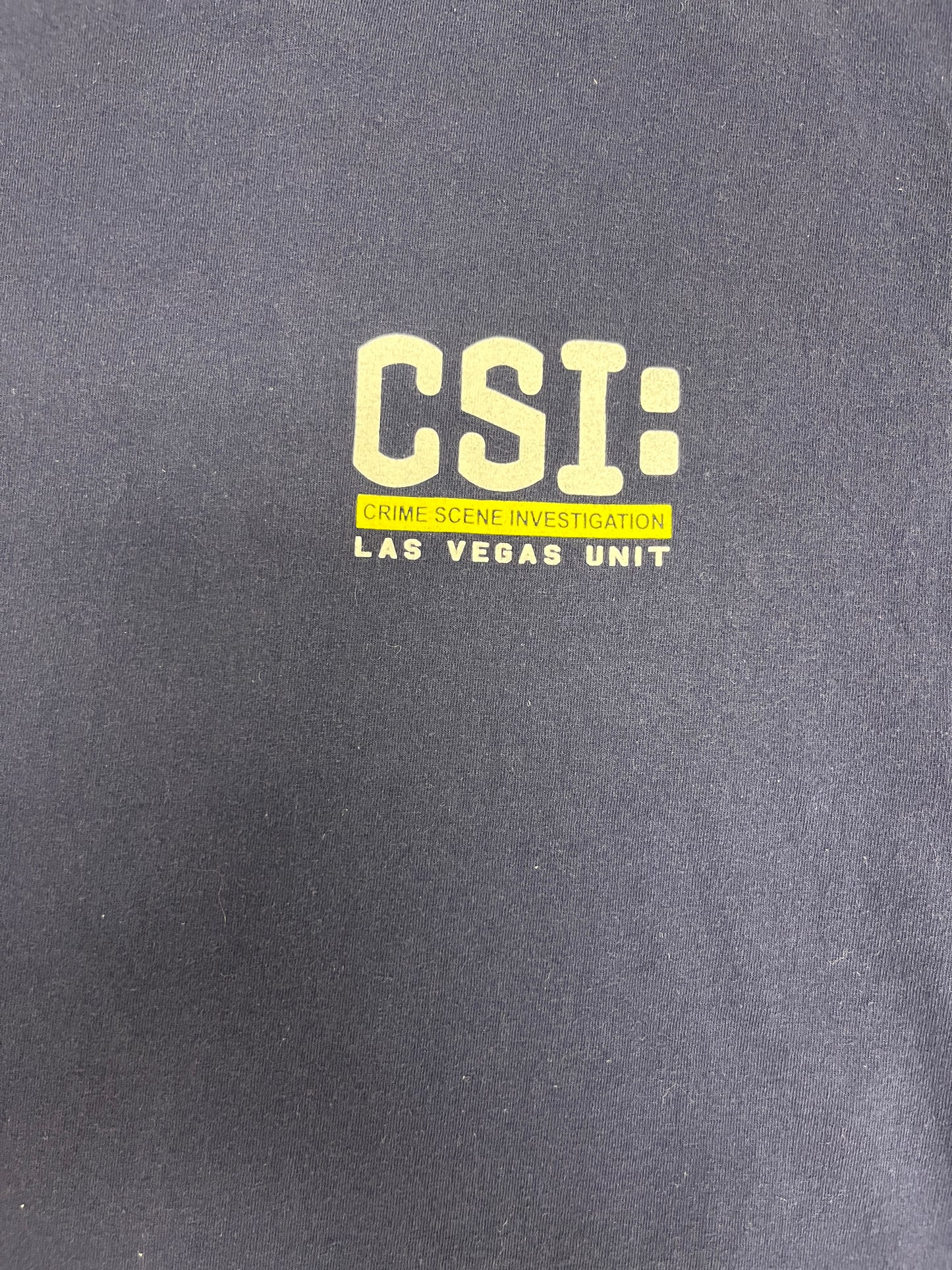 CSI: Las Vegas Unit Graphic Tee | Size X-Large | Vintage 2000s Promotional Blue T-Shirt |