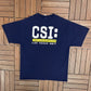 CSI: Las Vegas Unit Graphic Tee | Size X-Large | Vintage 2000s Promotional Blue T-Shirt |