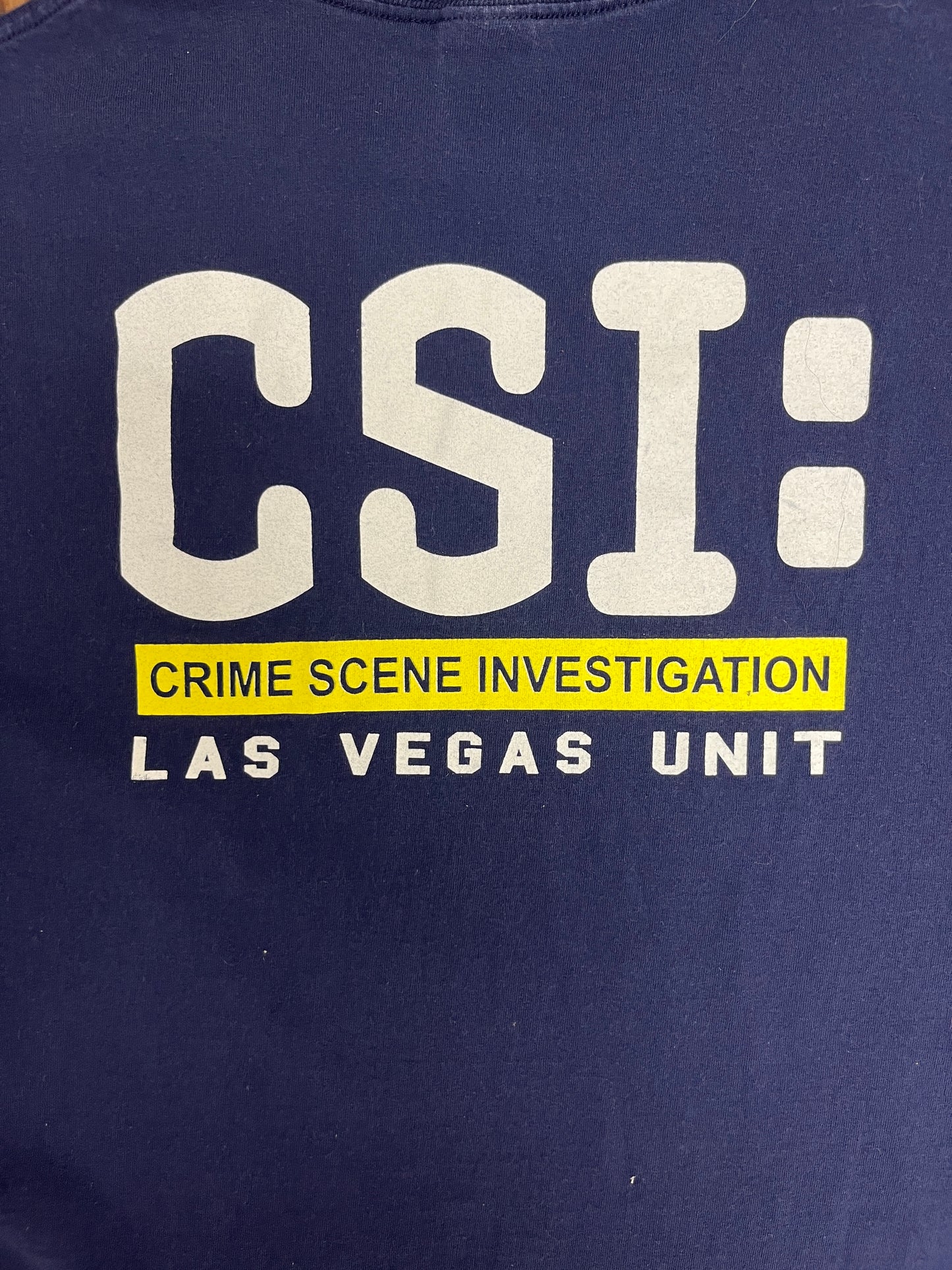 CSI: Las Vegas Unit Graphic Tee | Size X-Large | Vintage 2000s Promotional Blue T-Shirt |