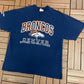 Denver Broncos Graphic Tee | Size X-Large | Vintage 1990s NFL Football Blue T-Shirt |