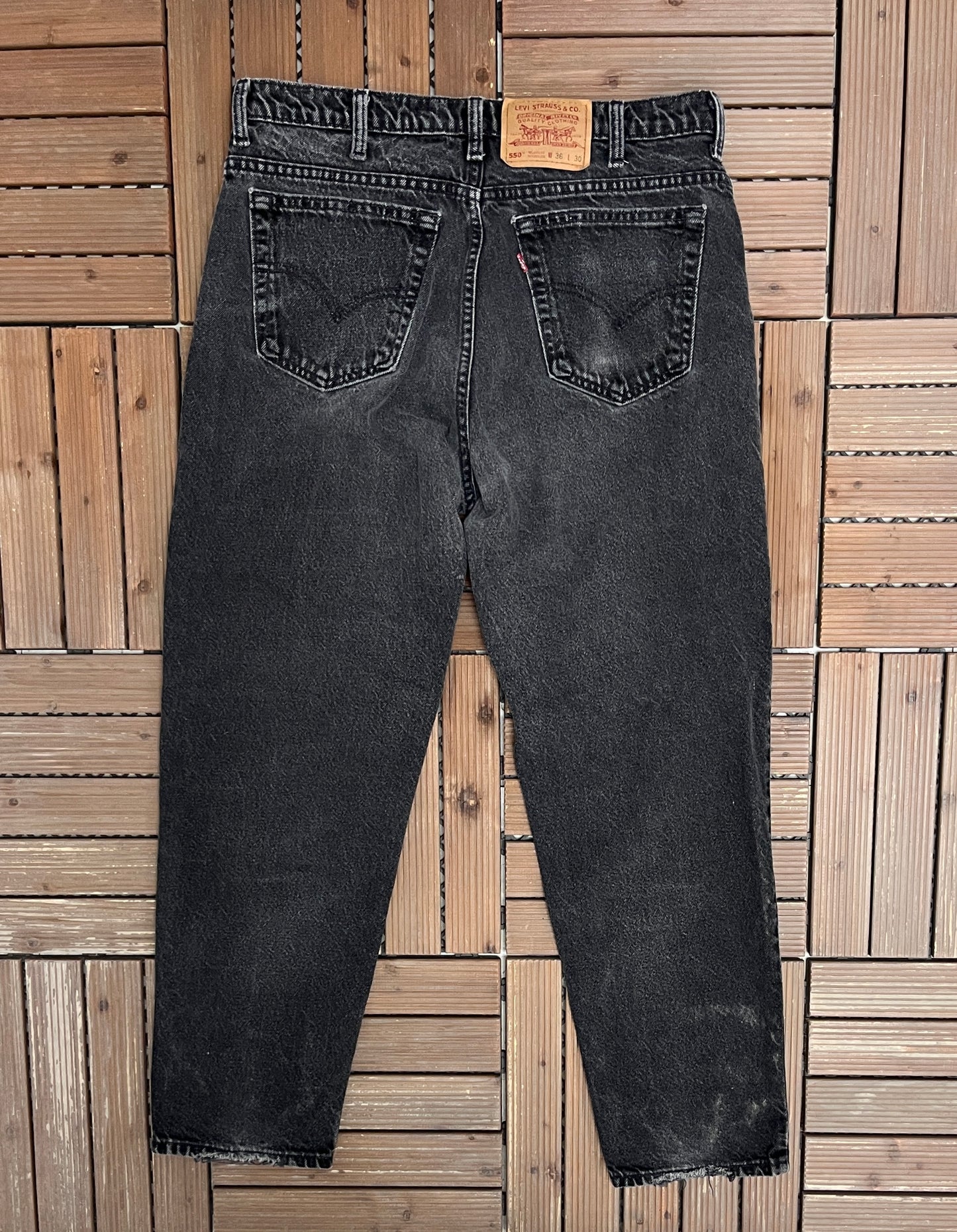 Levi Strauss & Co 550 Denim Jeans | Size 36 x 30 | Vintage 1990s Levi's Black Jeans |