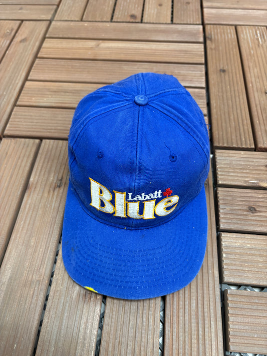 Labatt Blue Graphic Hat | Snap Back | Vintage 1990s Promotional Blue Cap |