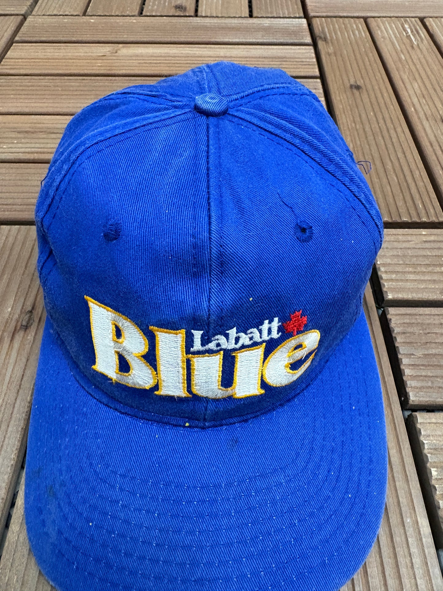 Labatt Blue Graphic Hat | Snap Back | Vintage 1990s Promotional Blue Cap |