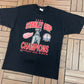 Detroit Red Wings Stanley Cup Champions 2002 Graphic Tee | Size X-Large | Vintage 2000s NHL Hockey Black T-Shirt |