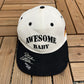 Dick Vitale's Awesome Baby Graphic Hat | Strap Back | Vintage 2000s Video Game White Cap |