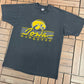 Iowa Hawkeyes Graphic Tee | Size Large | Vintage 1980s College Black T-Shirt |