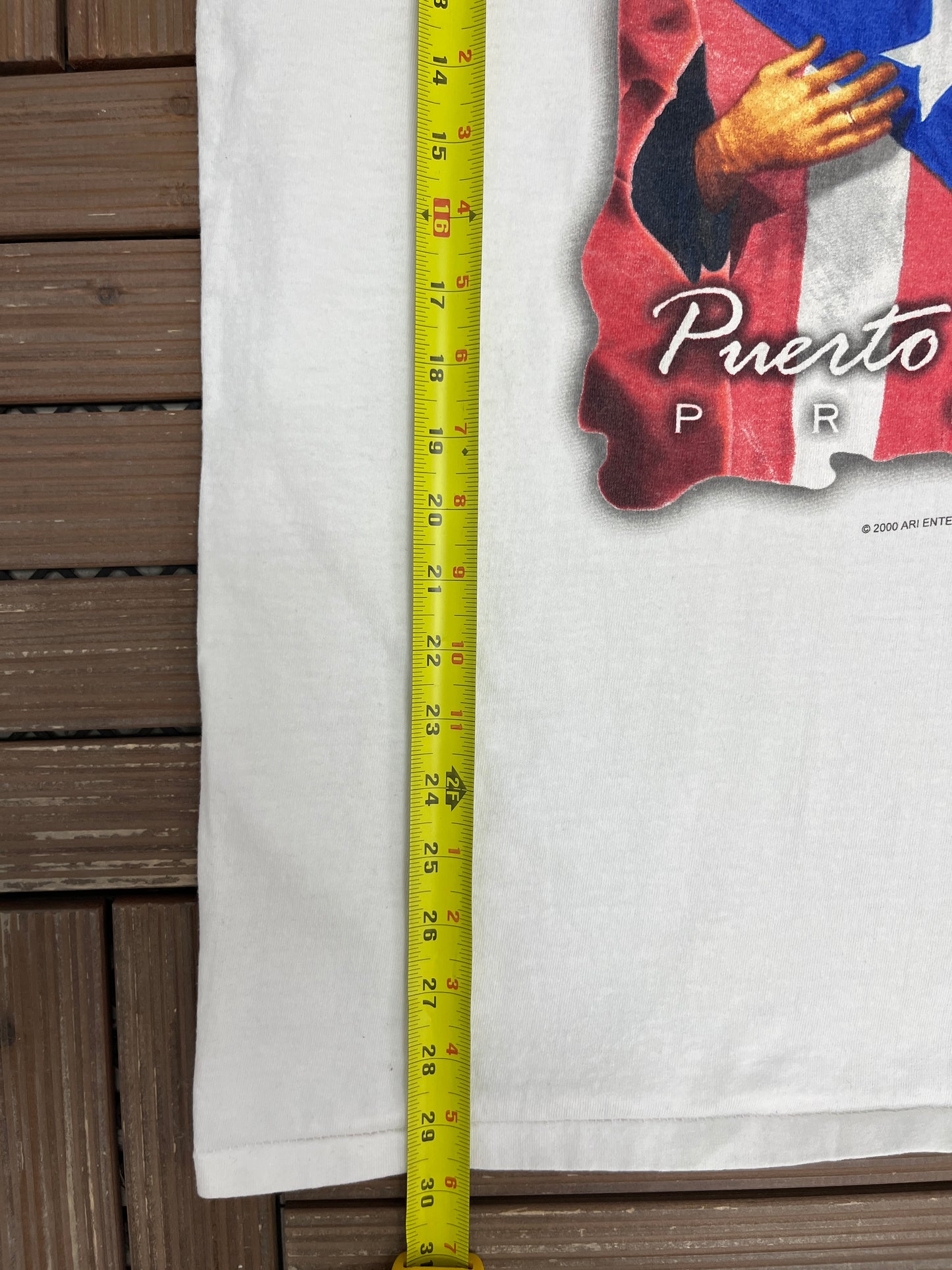 Marc Anthony Puerto Rican Pride Graphic Tee | Size X-Large | Vintage 2000s Latin Music White T-Shirt |