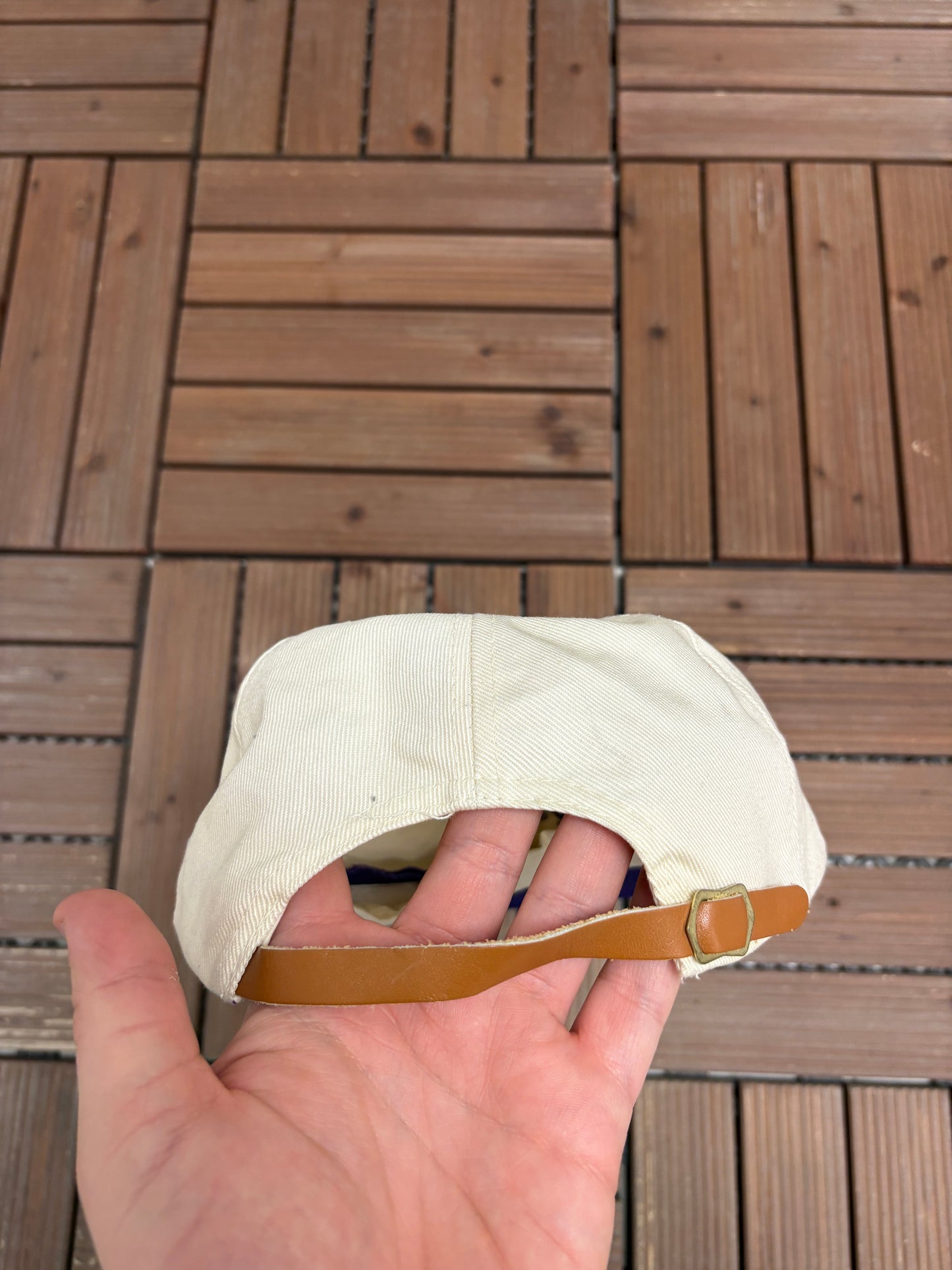 Le Tour Des Quickie Graphic Hat | Metal Clasp | Vintage 1990s Fundraiser White Cap |