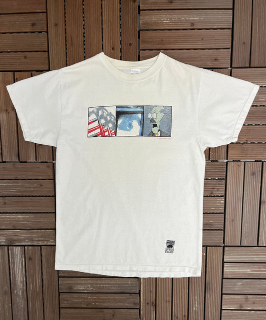 Roger Waters In The Flesh Graphic Tee | Size Large | Vintage 1990s Rock Tour White T-Shirt |