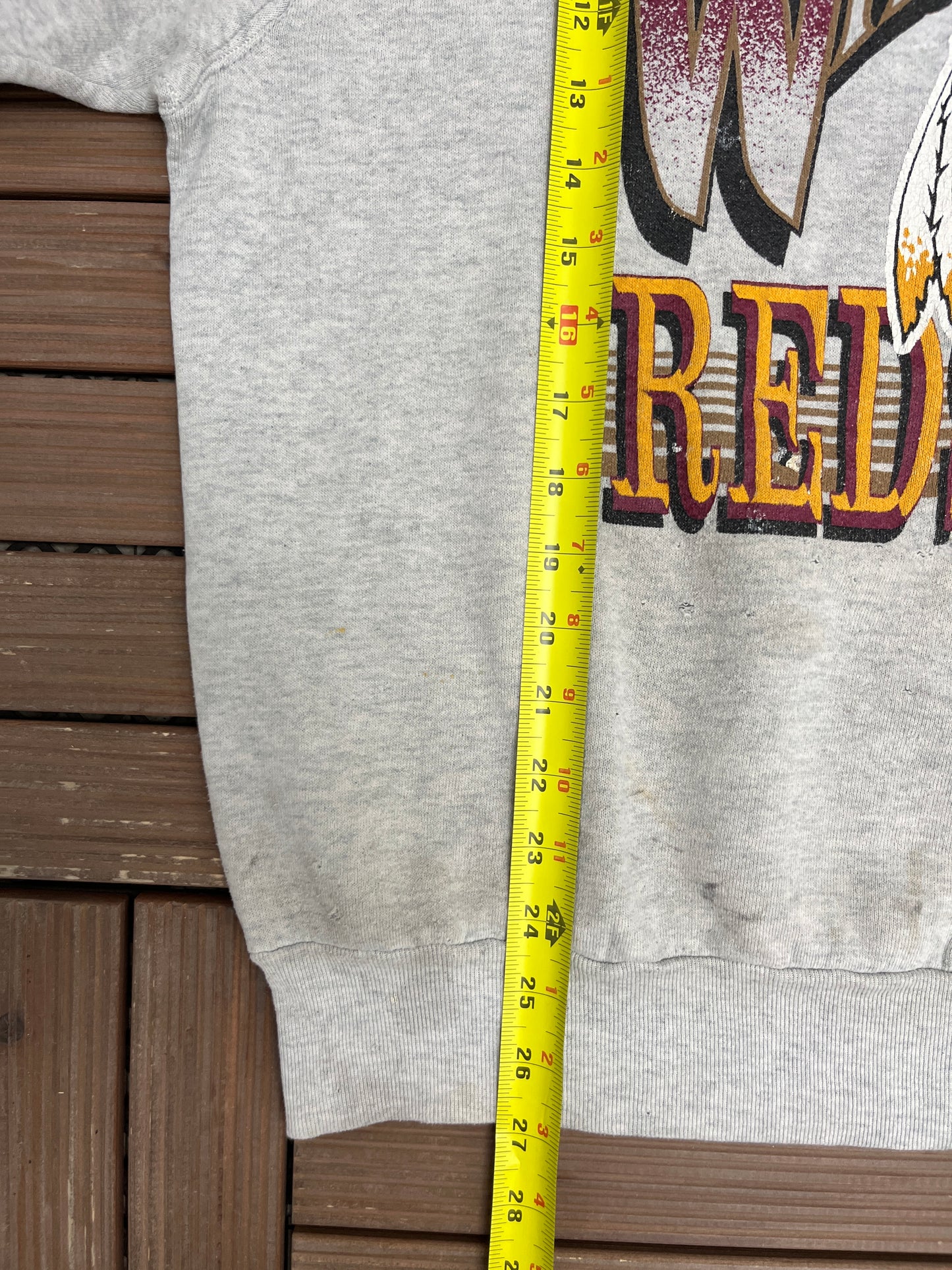 Washington Redskins Graphic Crewneck | Size X-Large | Vintage 1990s NFL Football Distressed Grey Sweater |