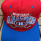 Montreal Canadiens Stitched Graphic Hat | Snap Back | Vintage 1990s NHL Hockey Red Cap |