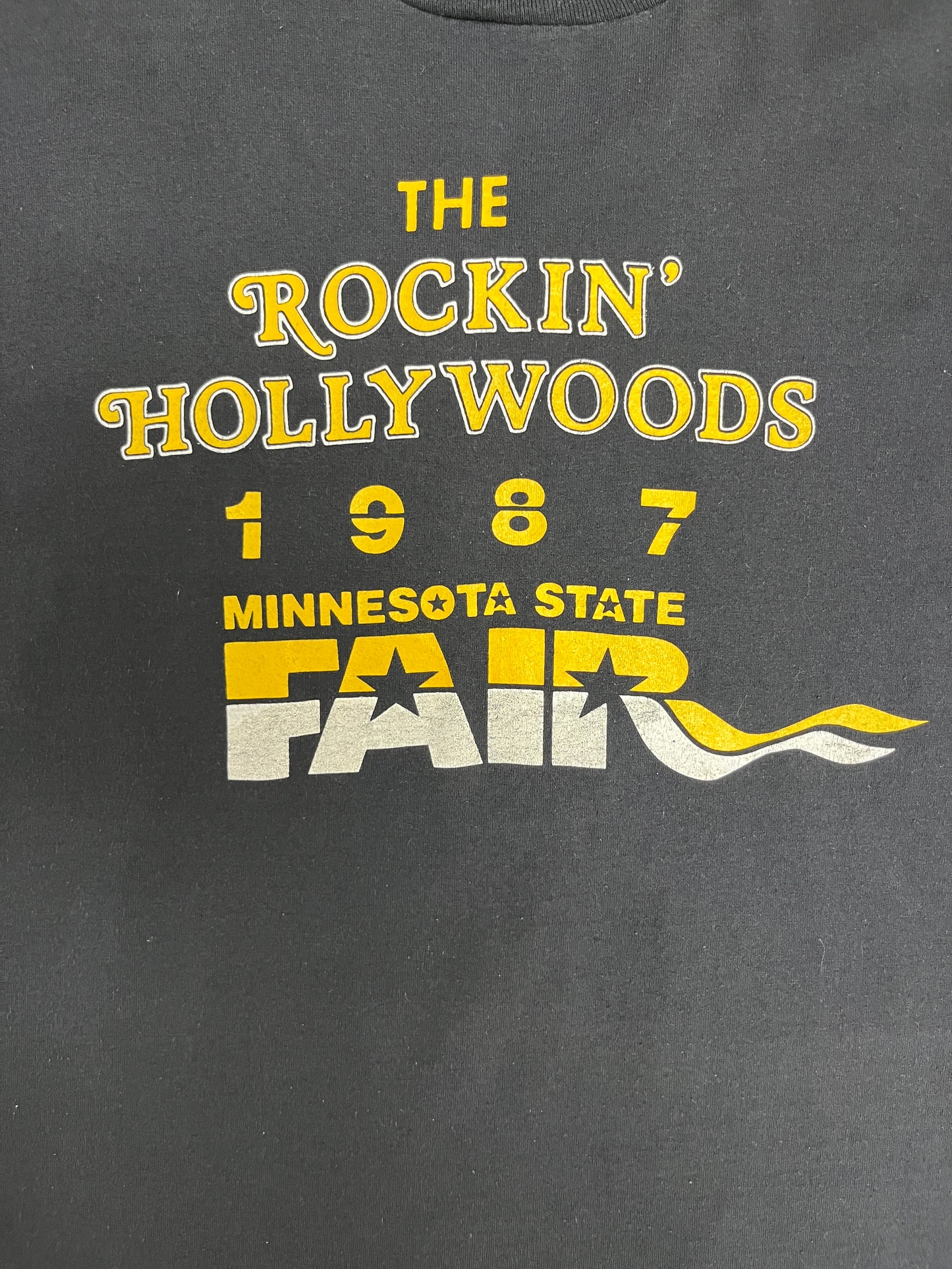 Minnesota State Fair 1987 Graphic Tee | Size X-Large | Vintage 1980s Promotional Black T-Shirt |