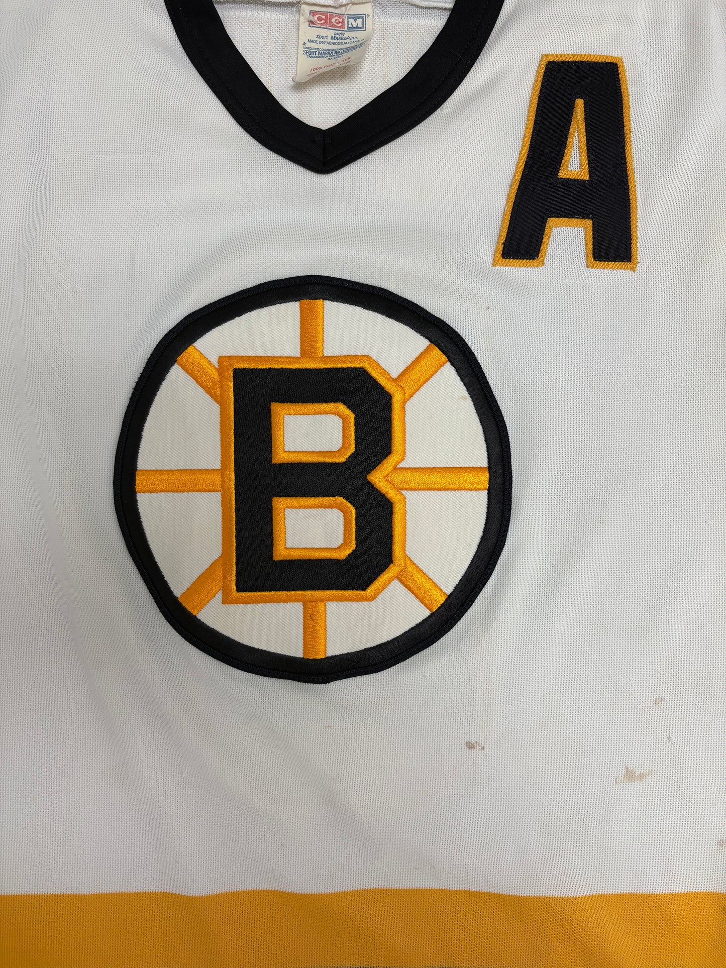 Boston Bruins Cam Neely Hockey Jersey | Size Medium | Vintage 1990s NHL Hockey CCM White Jersey |