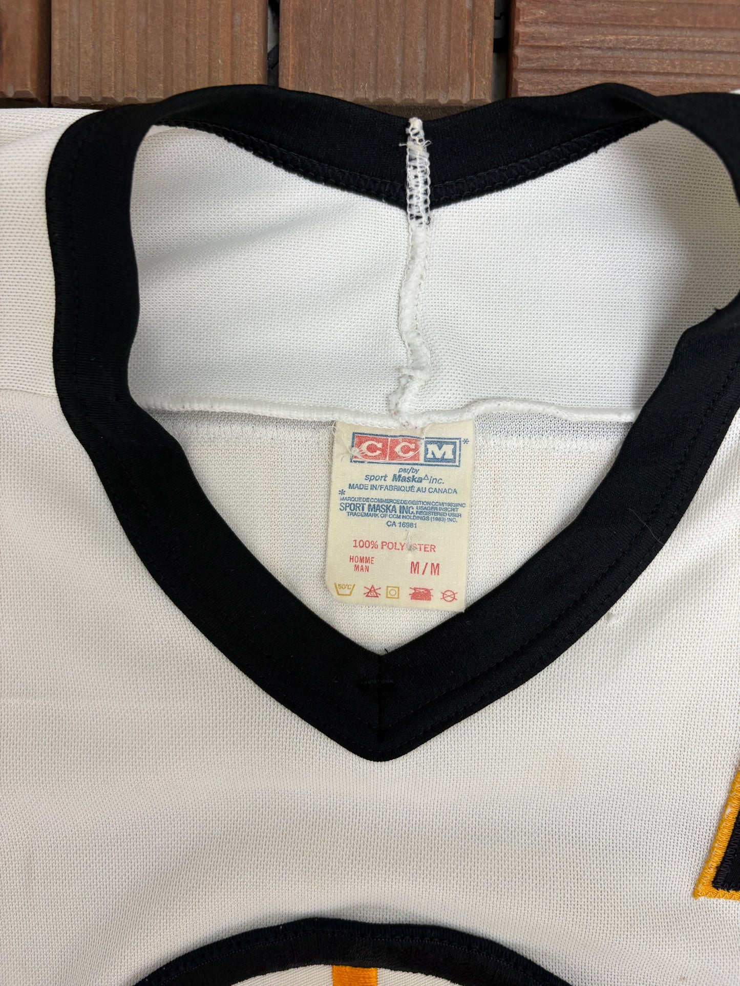 Boston Bruins Cam Neely Hockey Jersey | Size Medium | Vintage 1990s NHL Hockey CCM White Jersey |