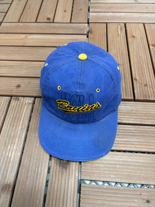 UCLA Bruins Spell Out Graphic Hat | Metal Clasp | Vintage 2000s College Sports Blue Cap |